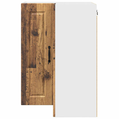 vidaXL Wall Corner Cabinet PORTO Old Wood 57 x 57 x 80 cm