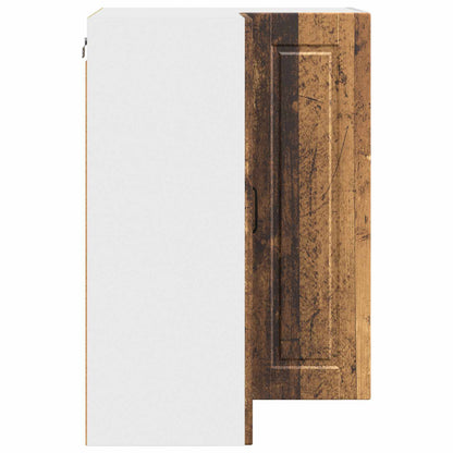 vidaXL Wall Corner Cabinet PORTO Old Wood 57 x 57 x 80 cm