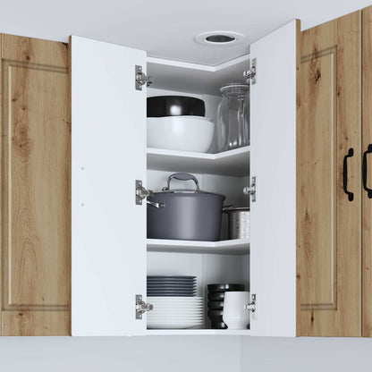 vidaXL Wall Corner Cabinet PORTO Artisan Oak 57 x 57 x 80 cm