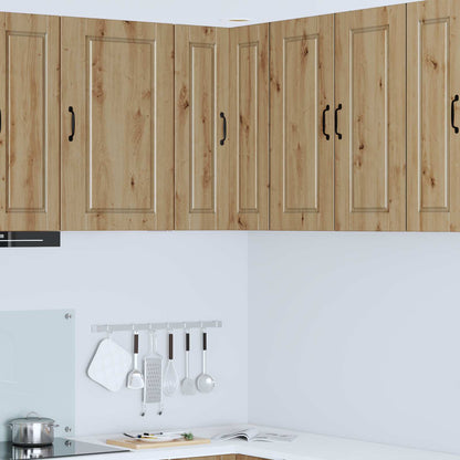 vidaXL Wall Corner Cabinet PORTO Artisan Oak 57 x 57 x 80 cm