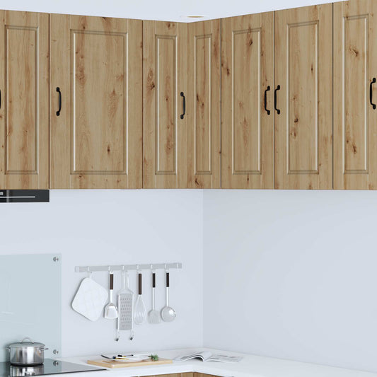 vidaXL Wall Corner Cabinet PORTO Artisan Oak 57 x 57 x 80 cm
