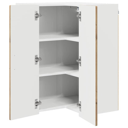 vidaXL Wall Corner Cabinet PORTO Artisan Oak 57 x 57 x 80 cm