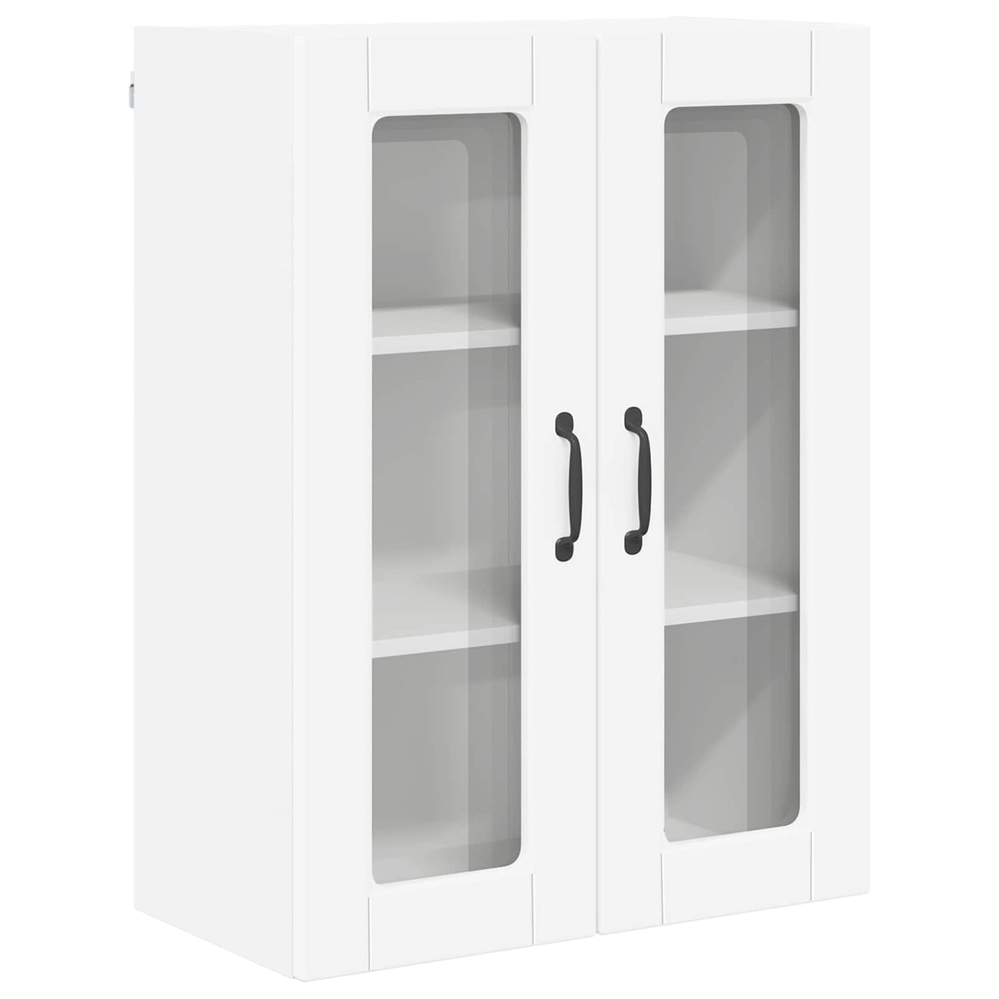 vidaXL Wall Glass Cabinet PORTO White 60 x 31 x 80 cm Engineered Wood