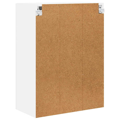 vidaXL Wall Glass Cabinet PORTO White 60 x 31 x 80 cm Engineered Wood