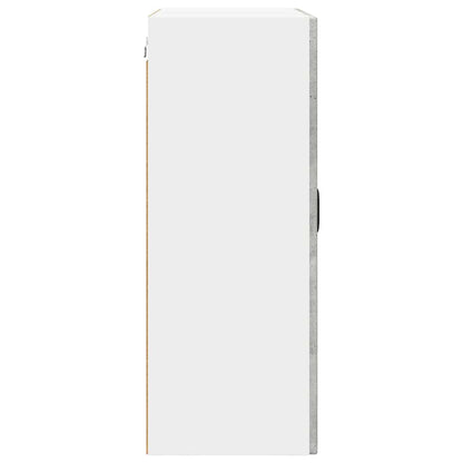 vidaXL Wall Glass Cabinet PORTO Concrete Grey 60 x 31 x 80 cm