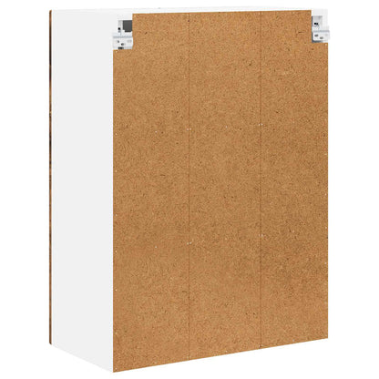 vidaXL Wall Glass Cabinet PORTO Smoked Oak 60 x 31 x 80 cm