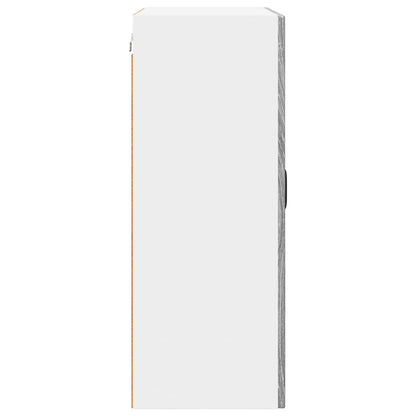 vidaXL Wall Glass Cabinet PORTO Grey Sonoma 60 x 31 x 80 cm