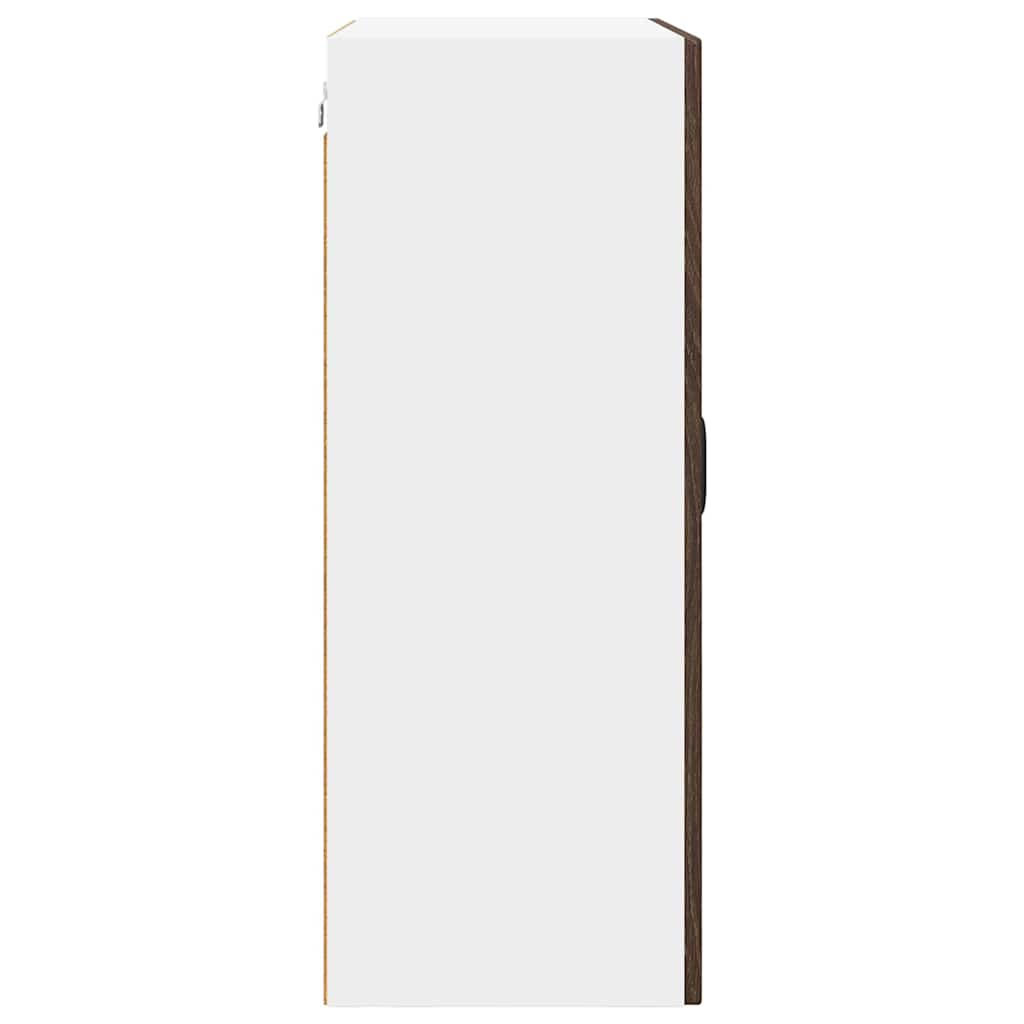 vidaXL Wall Glass Cabinet PORTO Brown Oak 60 x 31 x 80 cm