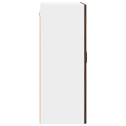 vidaXL Wall Glass Cabinet PORTO Brown Oak 60 x 31 x 80 cm