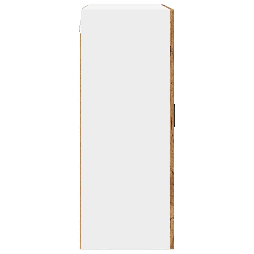 vidaXL Wall Glass Cabinet PORTO Old Wood 60 x 31 x 80 cm