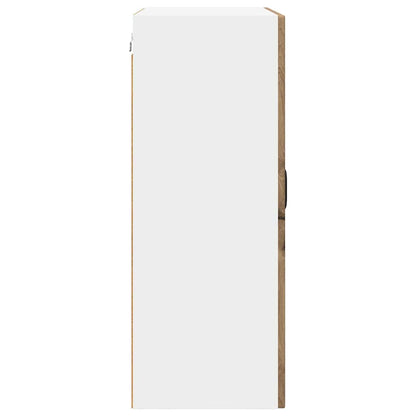 vidaXL Wall Glass Cabinet PORTO Artisan Oak 60 x 31 x 80 cm