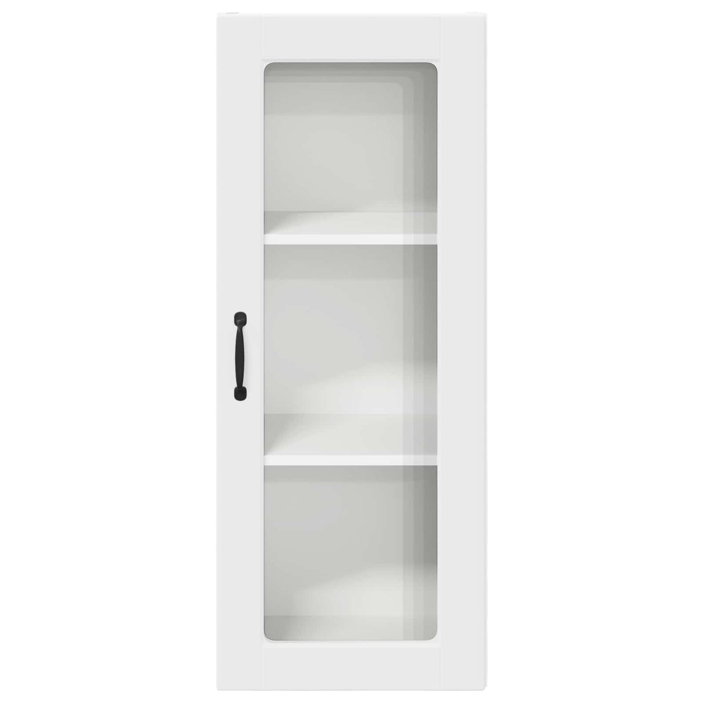 vidaXL Wall Glass Cabinet PORTO White 40 x 31 x 100 cm Engineered Wood