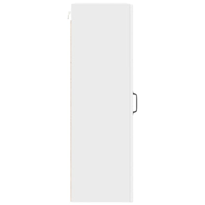 vidaXL Wall Glass Cabinet PORTO White 40 x 31 x 100 cm Engineered Wood