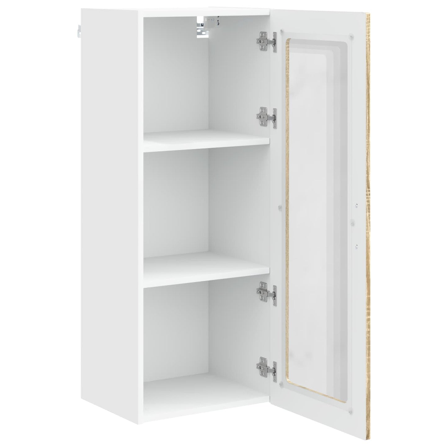 vidaXL Wall Glass Cabinet PORTO Sonoma Oak 40 x 31 x 100 cm