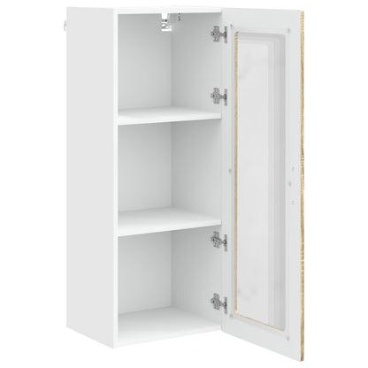 vidaXL Wall Glass Cabinet PORTO Sonoma Oak 40 x 31 x 100 cm