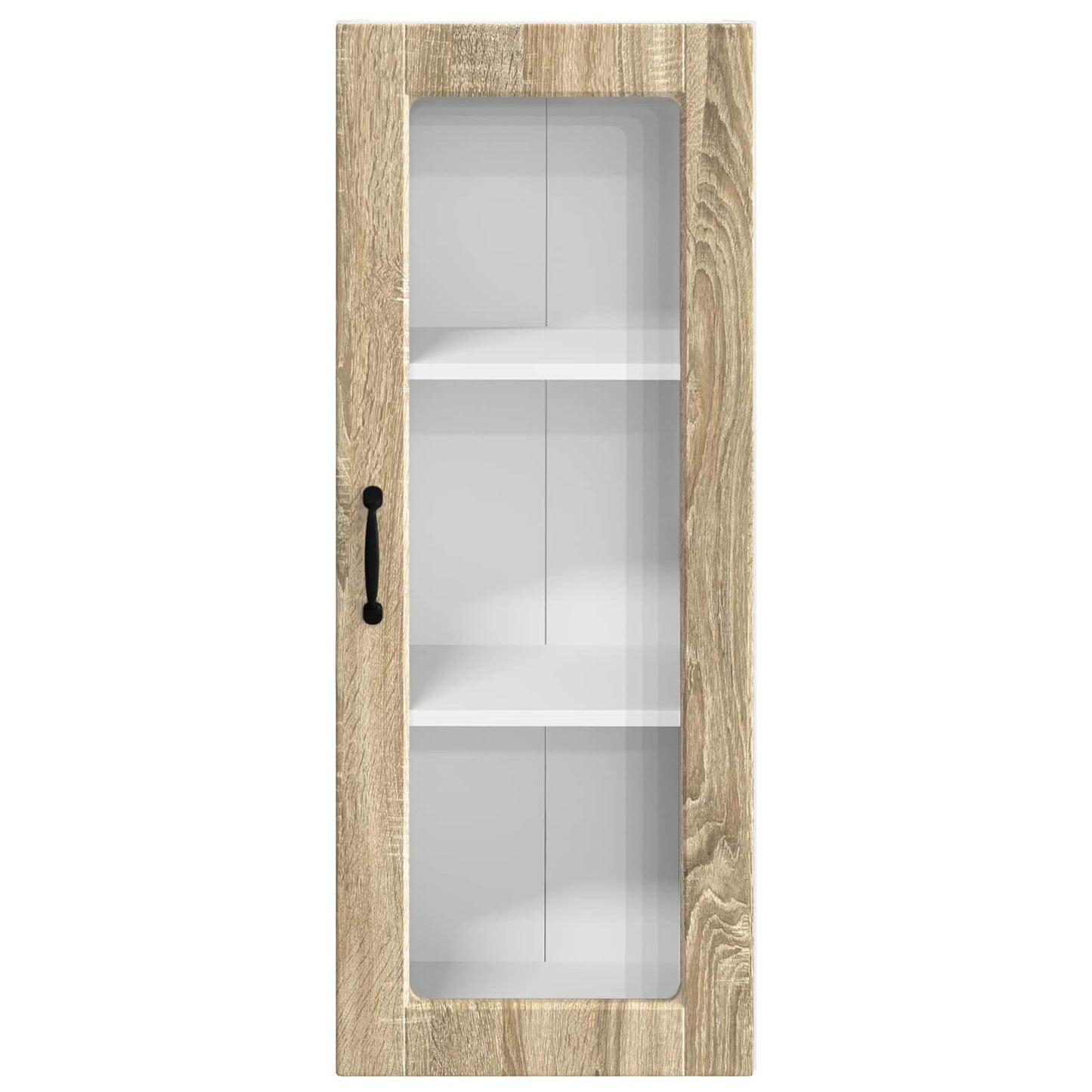 vidaXL Wall Glass Cabinet PORTO Sonoma Oak 40 x 31 x 100 cm