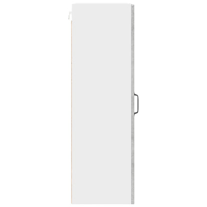 vidaXL Wall Glass Cabinet PORTO Concrete Grey 40 x 31 x 100 cm