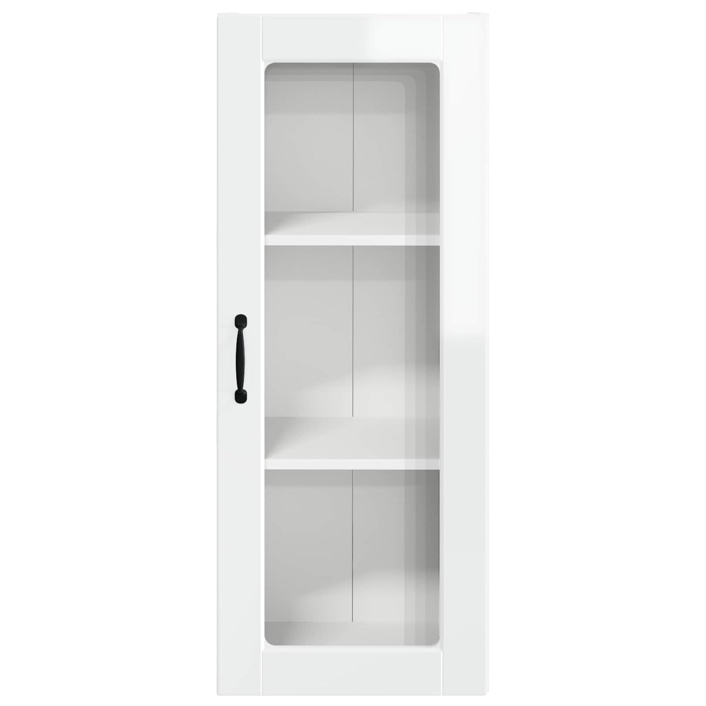 vidaXL Wall Glass Cabinet PORTO High Gloss White 40 x 31 x 100 cm