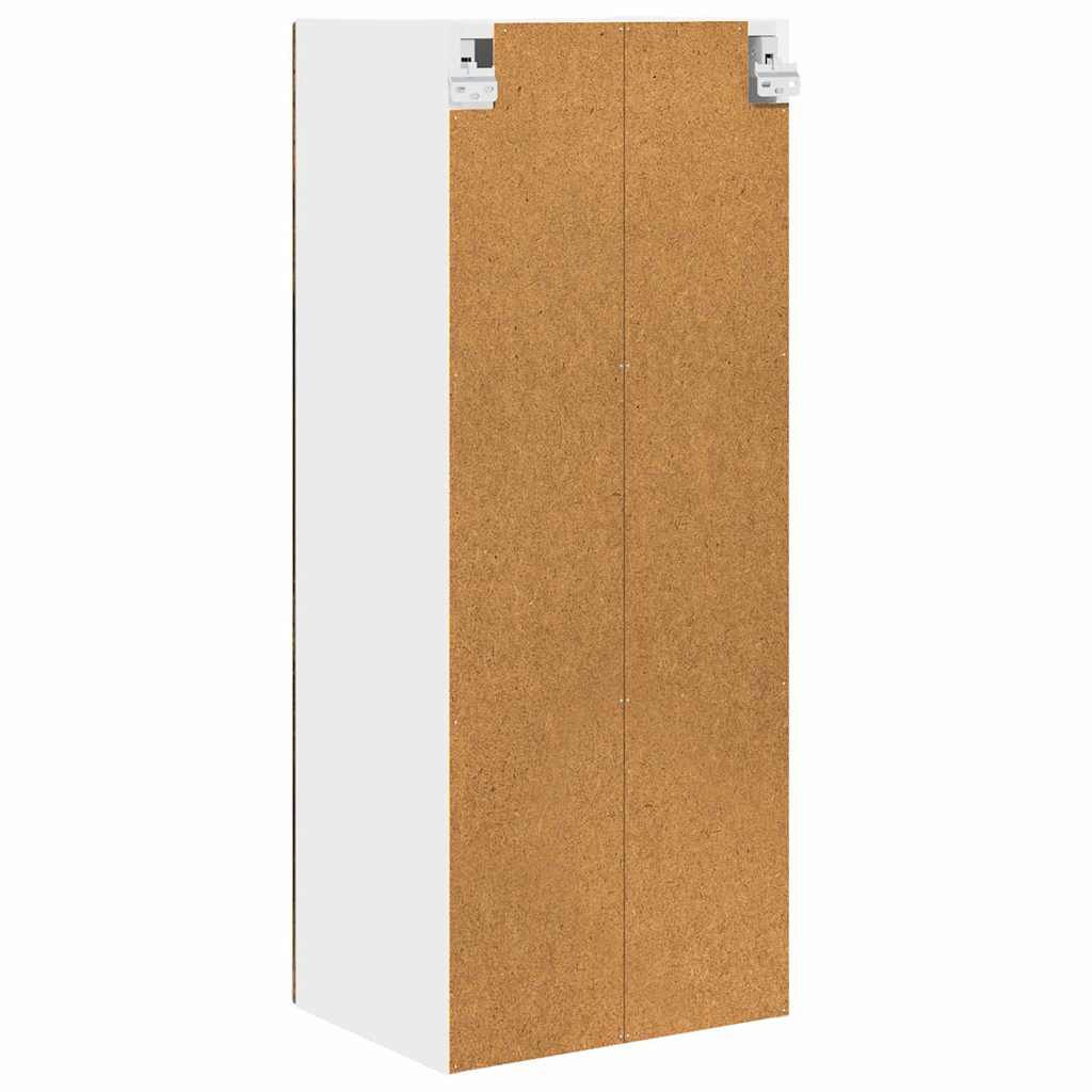 vidaXL Wall Glass Cabinet PORTO Smoked Oak 40 x 31 x 100 cm