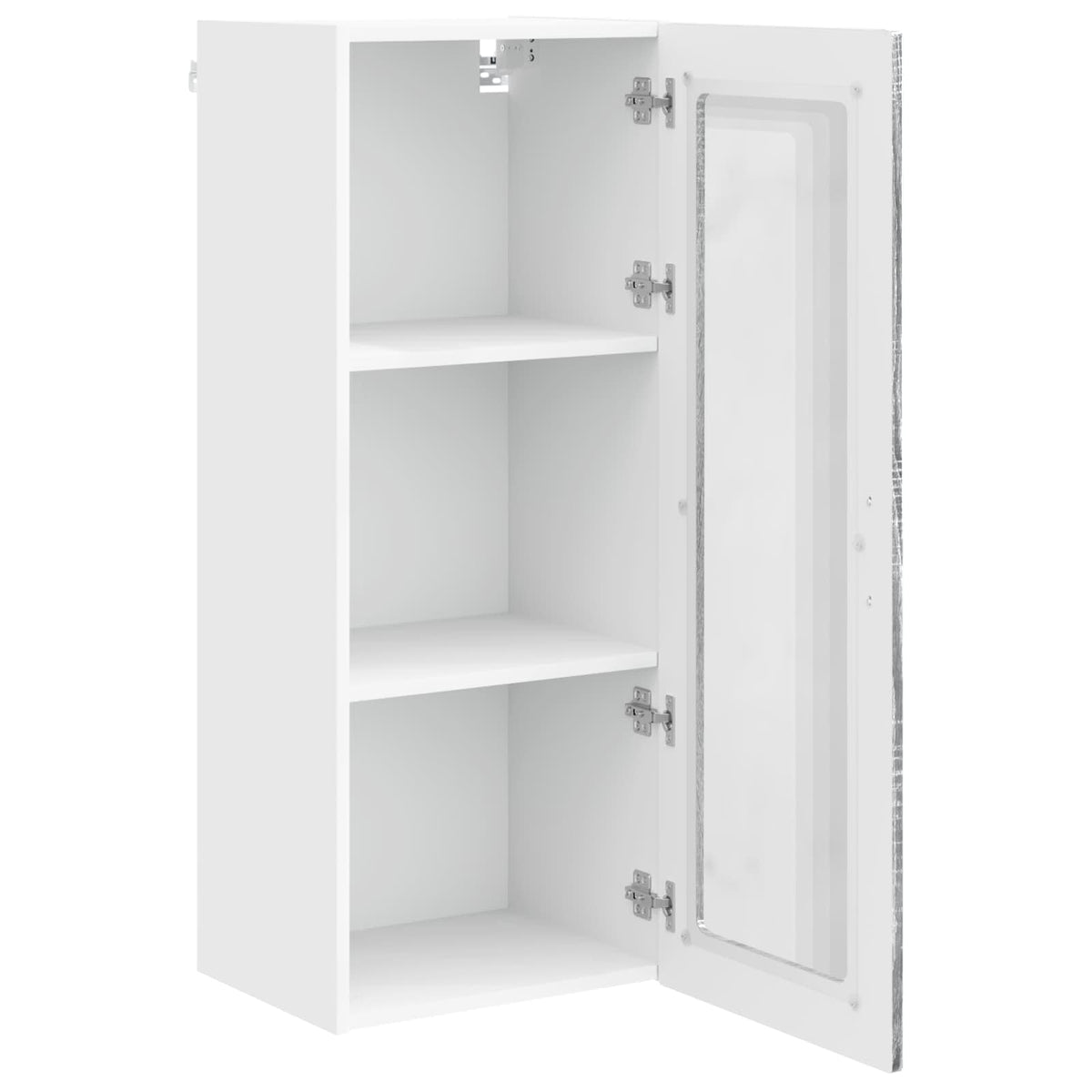 vidaXL Wall Glass Cabinet PORTO Grey Sonoma 40 x 31 x 100 cm