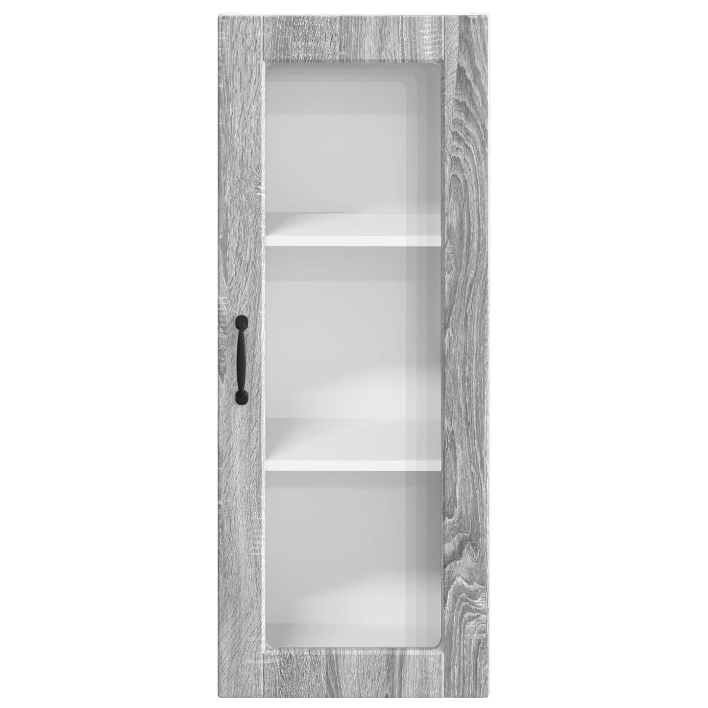vidaXL Wall Glass Cabinet PORTO Grey Sonoma 40 x 31 x 100 cm