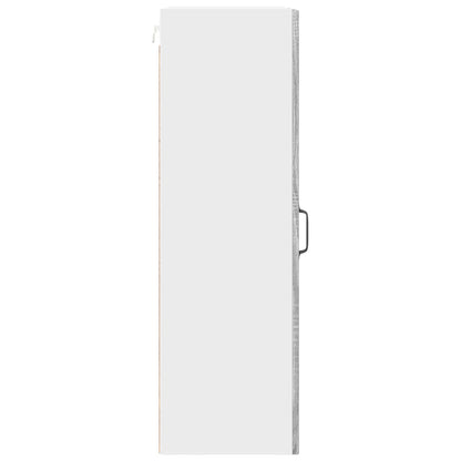 vidaXL Wall Glass Cabinet PORTO Grey Sonoma 40 x 31 x 100 cm