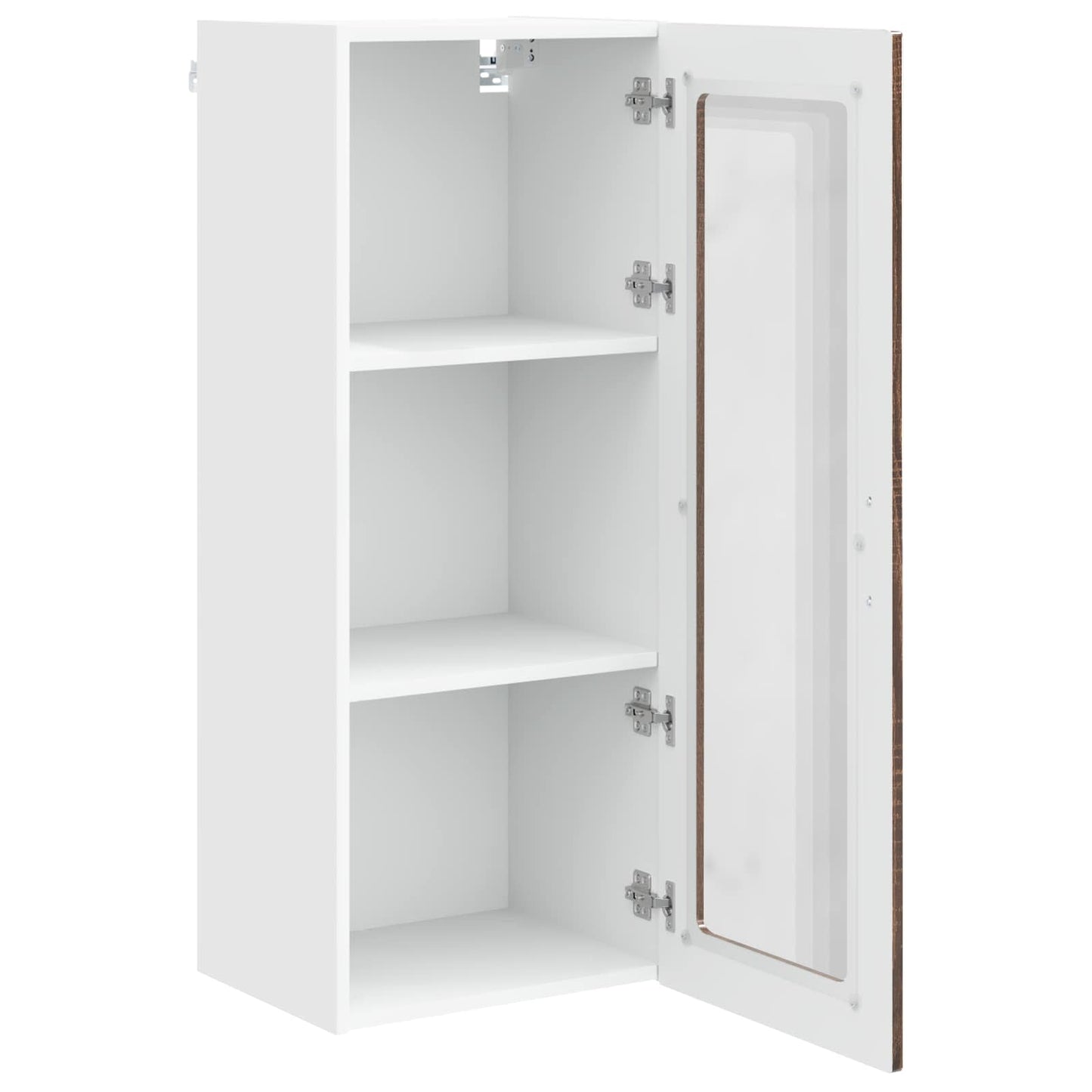 vidaXL Wall Glass Cabinet PORTO Brown Oak 40 x 31 x 100 cm