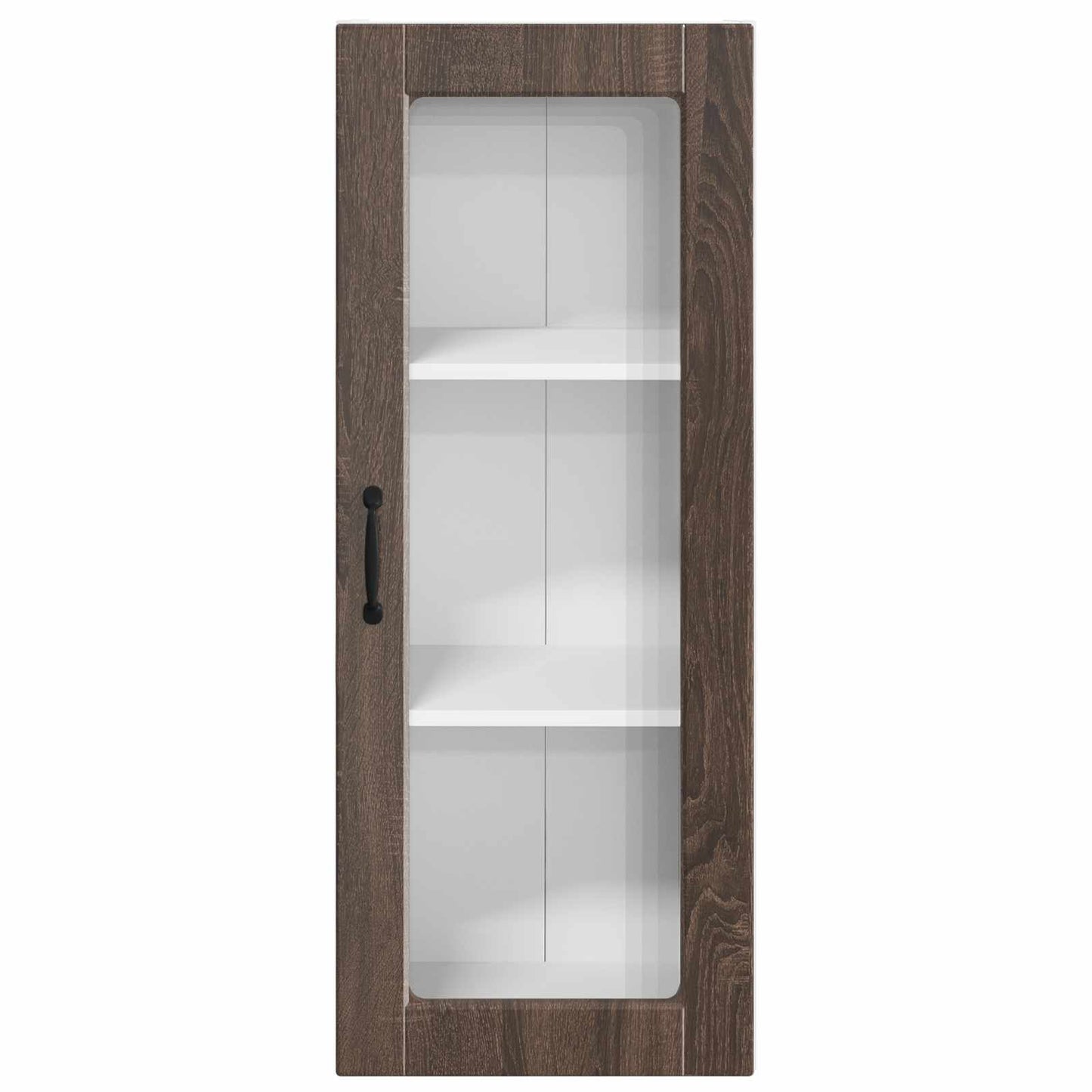 vidaXL Wall Glass Cabinet PORTO Brown Oak 40 x 31 x 100 cm