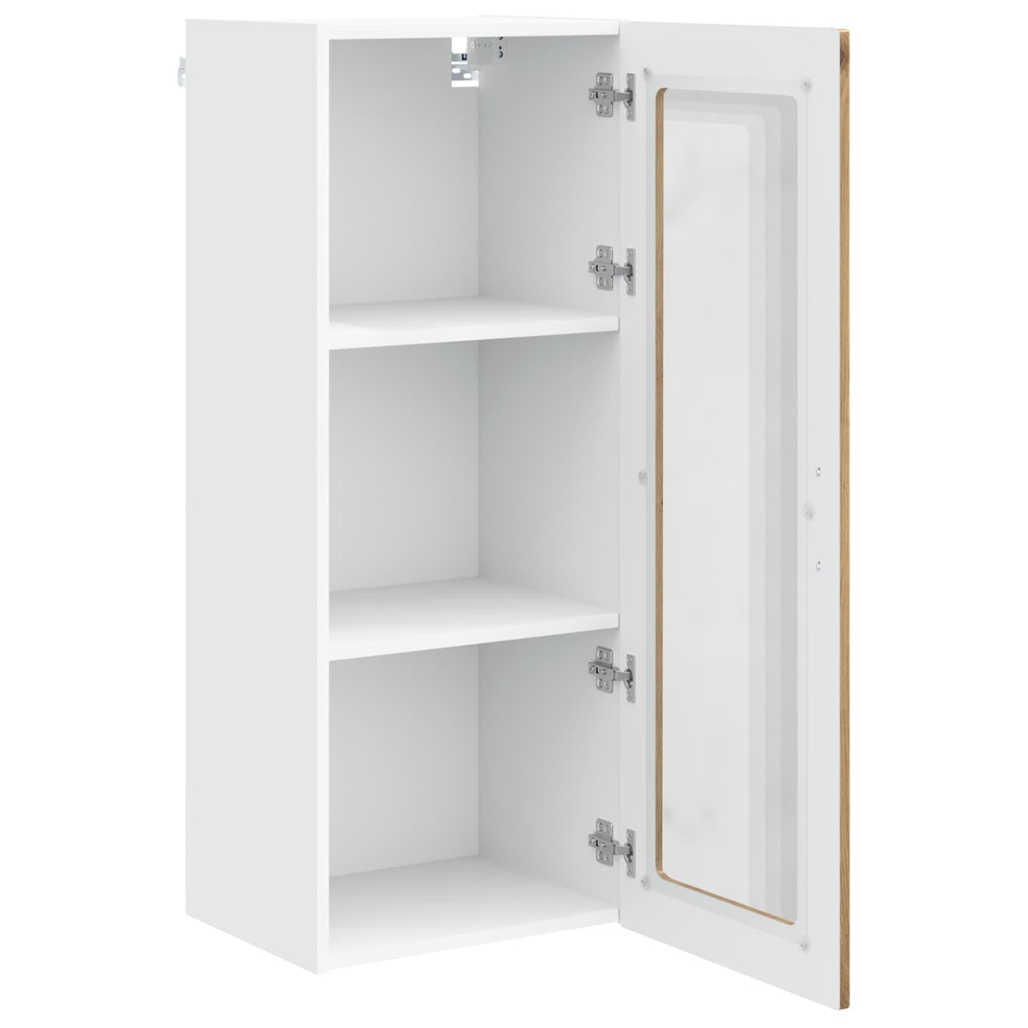 vidaXL Wall Glass Cabinet PORTO Artisan Oak 40 x 31 x 100 cm