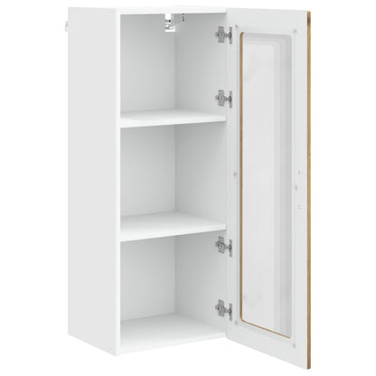 vidaXL Wall Glass Cabinet PORTO Artisan Oak 40 x 31 x 100 cm