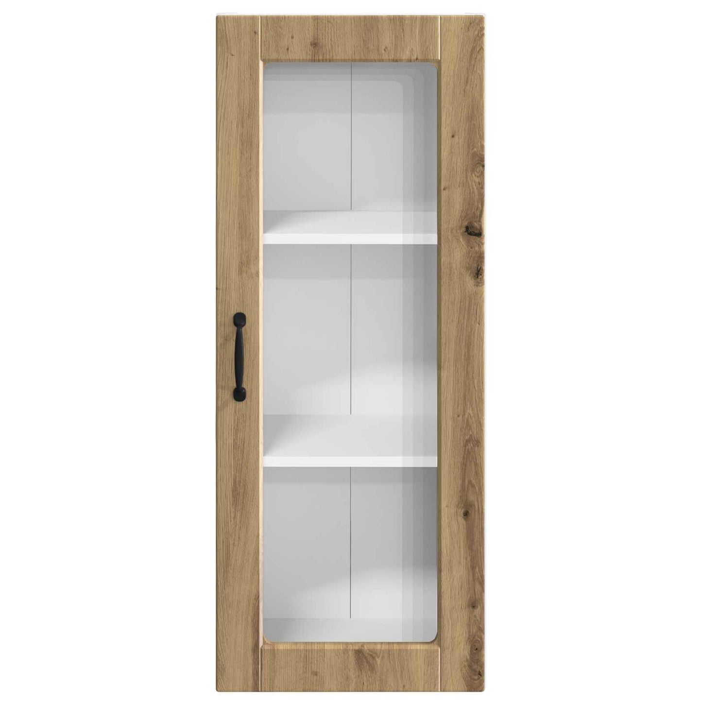 vidaXL Wall Glass Cabinet PORTO Artisan Oak 40 x 31 x 100 cm