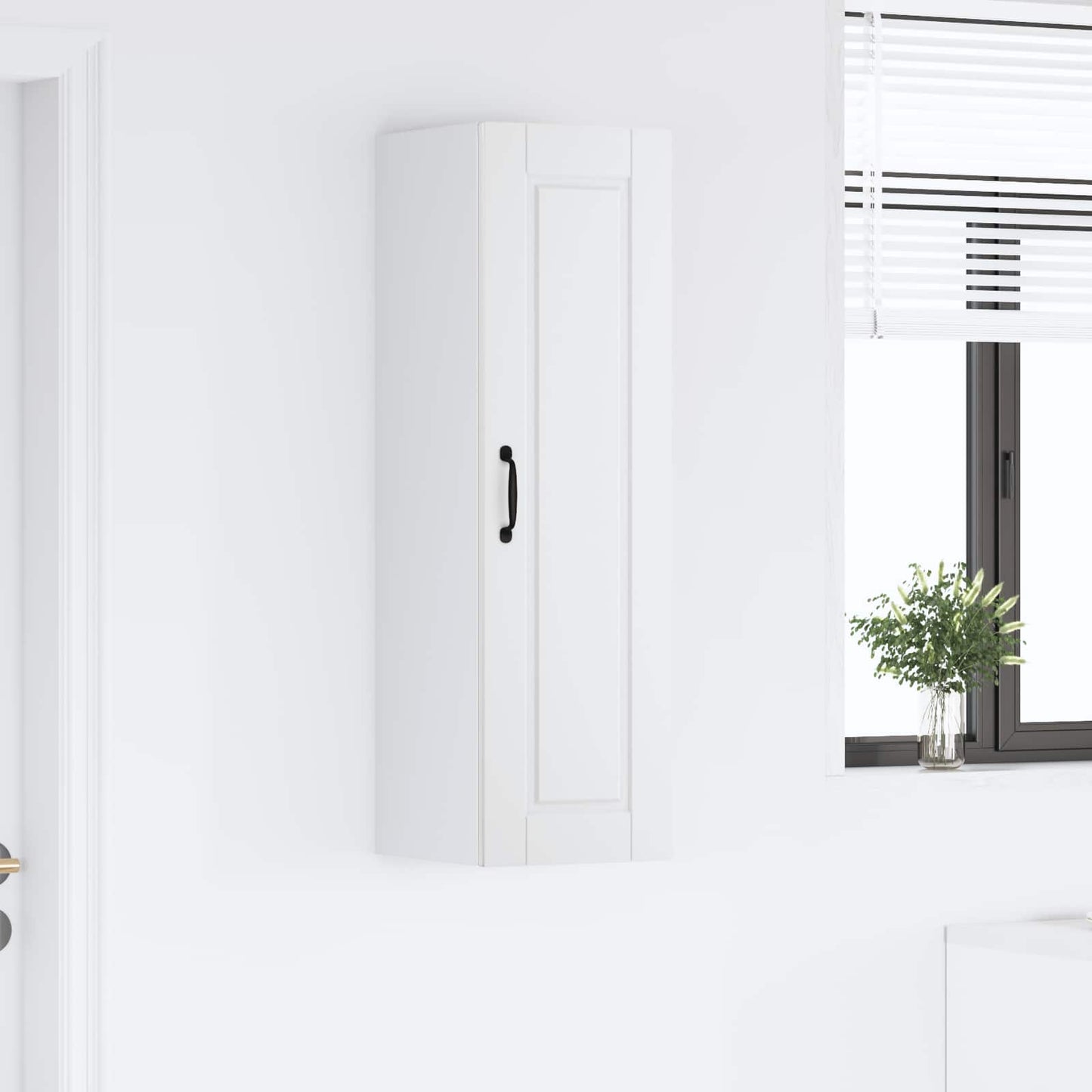 vidaXL Wall Cabinet PORTO White 30 x 31 x 100 cm Engineered Wood