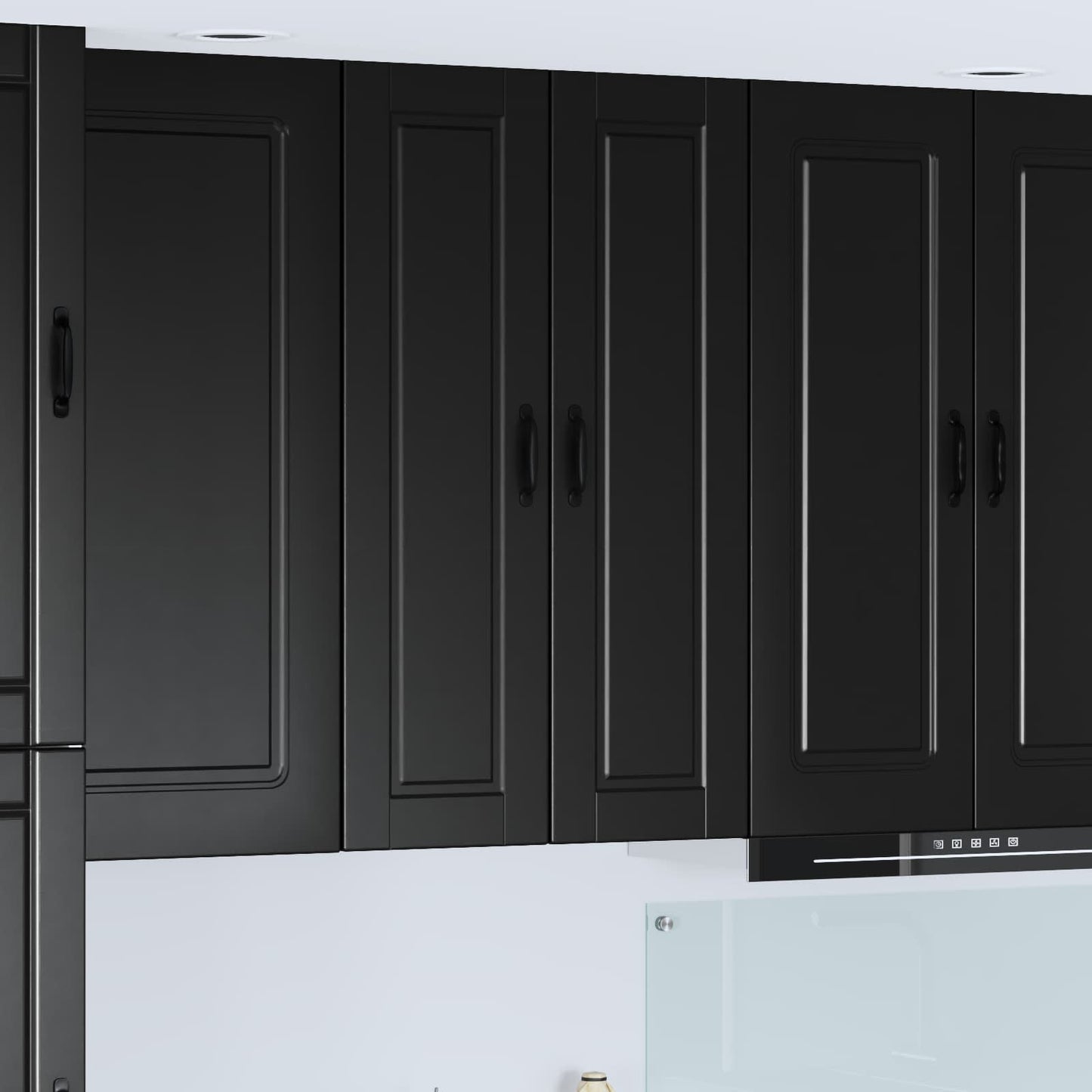 vidaXL Wall Cabinet PORTO Black 30 x 31 x 100 cm Engineered Wood