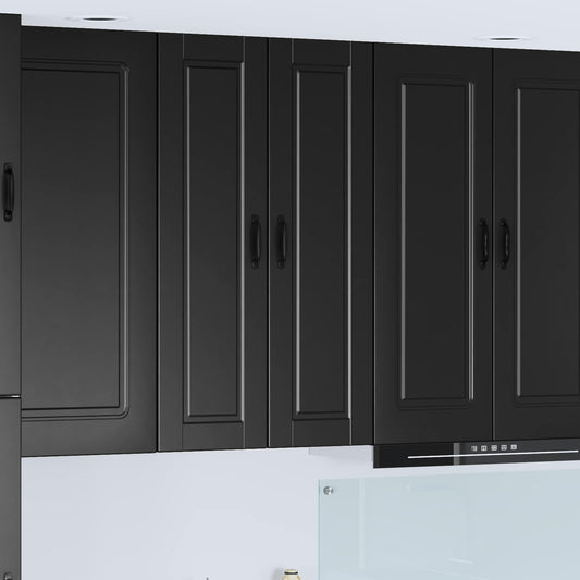vidaXL Wall Cabinet PORTO Black 30 x 31 x 100 cm Engineered Wood