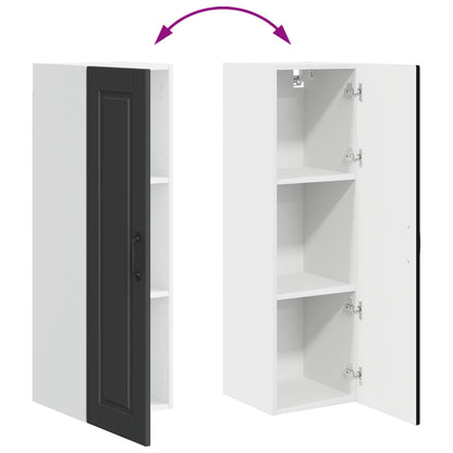 vidaXL Wall Cabinet PORTO Black 30 x 31 x 100 cm Engineered Wood