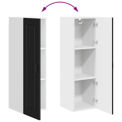vidaXL Wall Cabinet PORTO Black 30 x 31 x 100 cm Engineered Wood