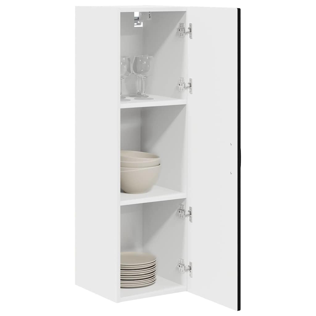 vidaXL Wall Cabinet PORTO Black 30 x 31 x 100 cm Engineered Wood