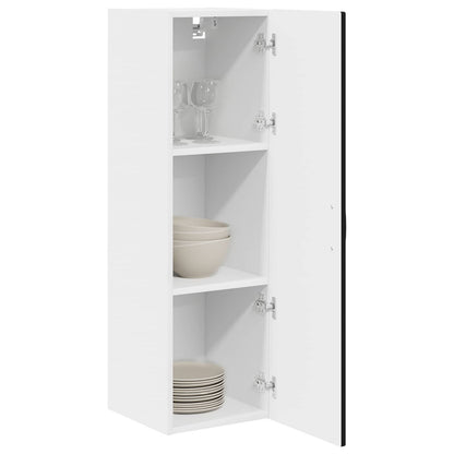 vidaXL Wall Cabinet PORTO Black 30 x 31 x 100 cm Engineered Wood