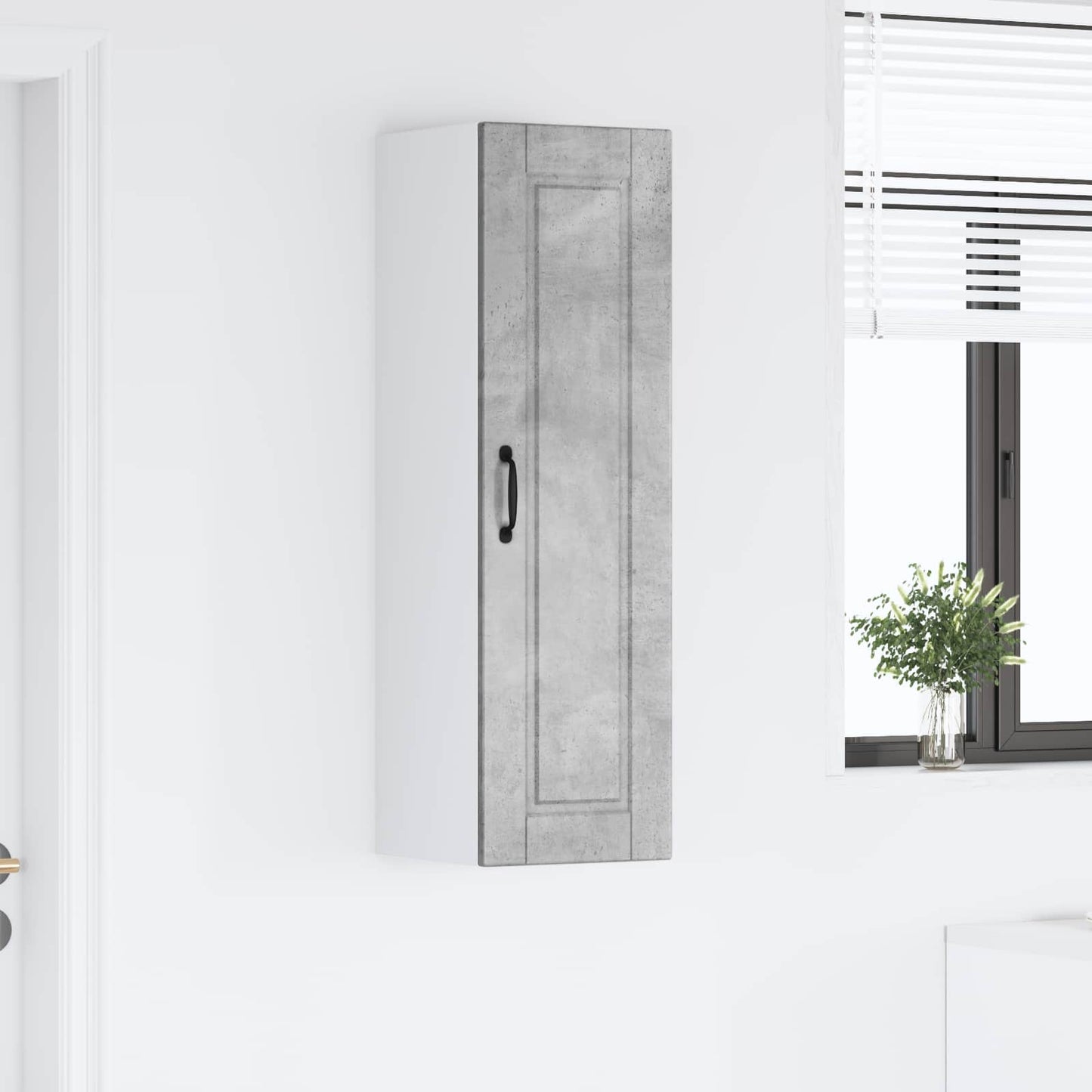 vidaXL Wall Cabinet PORTO Concrete Grey 30 x 31 x 100 cm