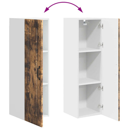 vidaXL Wall Cabinet PORTO Smoked Oak 30 x 31 x 100 cm Engineered Wood