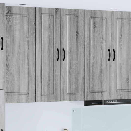 vidaXL Wall Cabinet PORTO Grey Sonoma 30 x 31 x 100 cm Engineered Wood
