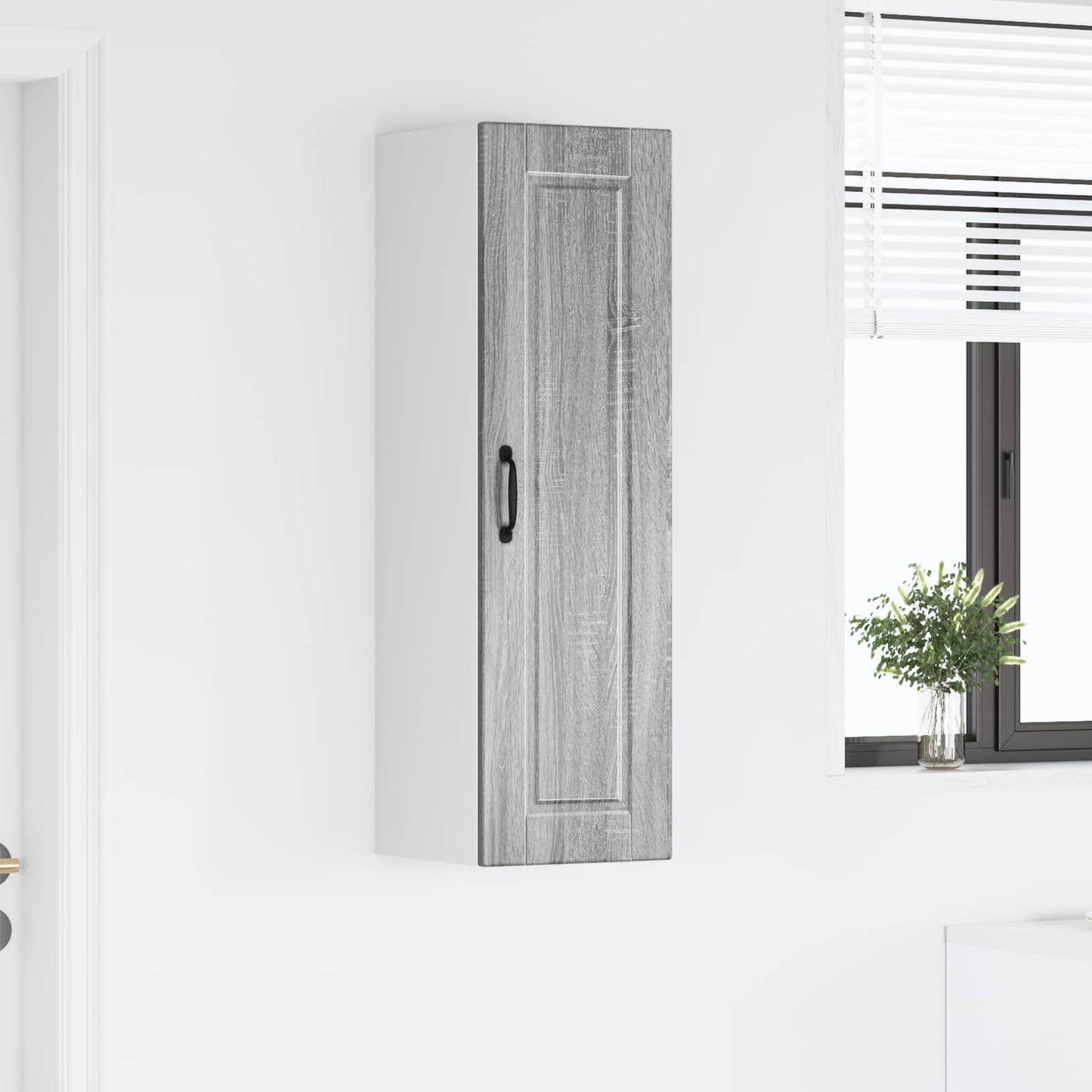 vidaXL Wall Cabinet PORTO Grey Sonoma 30 x 31 x 100 cm Engineered Wood