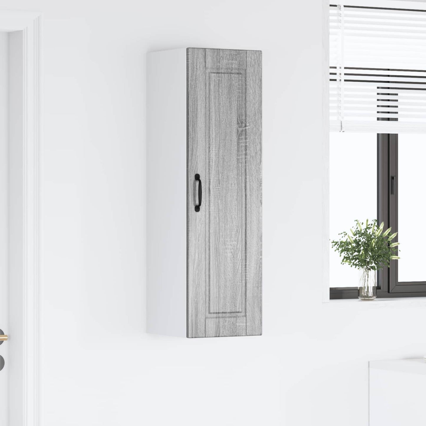 vidaXL Wall Cabinet PORTO Grey Sonoma 30 x 31 x 100 cm Engineered Wood