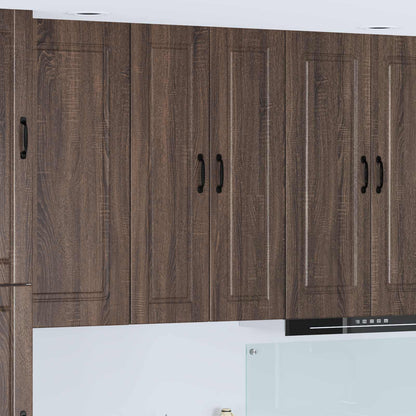 vidaXL Wall Cabinet PORTO Brown Oak 30 x 31 x 100 cm Engineered Wood