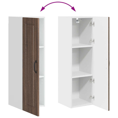 vidaXL Wall Cabinet PORTO Brown Oak 30 x 31 x 100 cm Engineered Wood