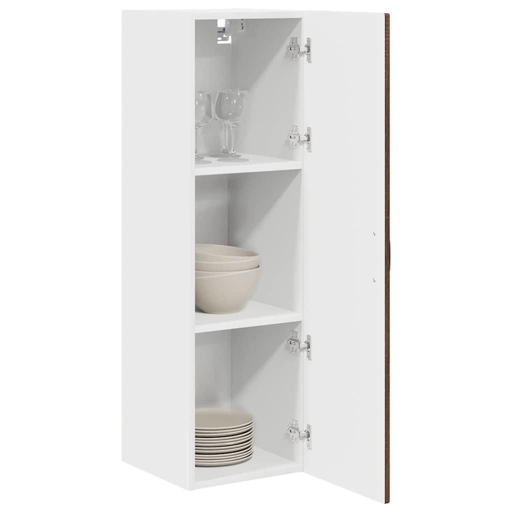 vidaXL Wall Cabinet PORTO Brown Oak 30 x 31 x 100 cm Engineered Wood