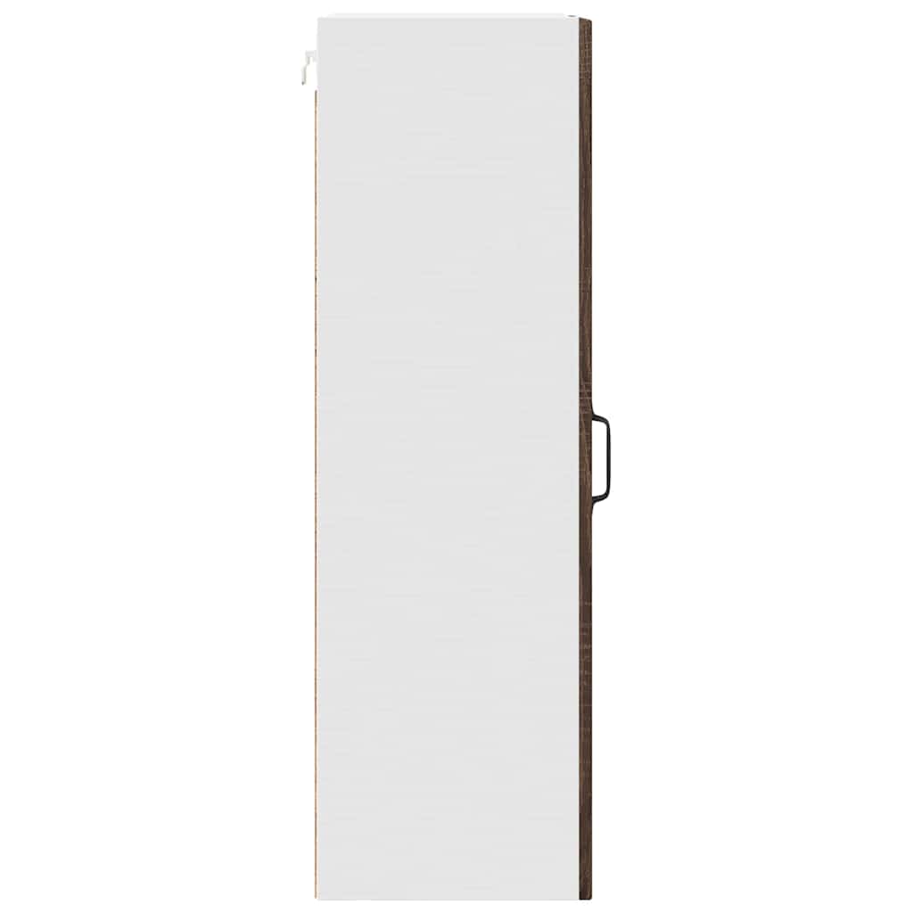 vidaXL Wall Cabinet PORTO Brown Oak 30 x 31 x 100 cm Engineered Wood
