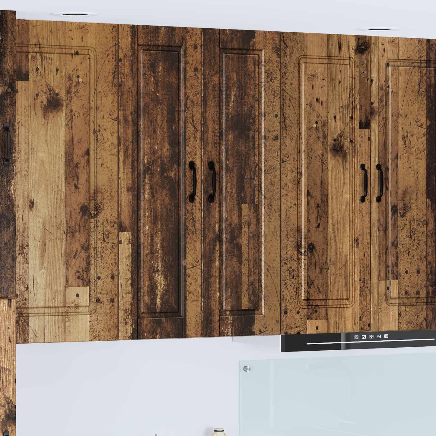 vidaXL Wall Cabinet PORTO Old Wood 30 x 31 x 100 cm Engineered Wood