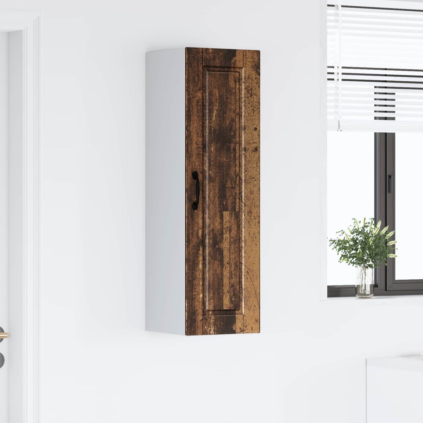 vidaXL Wall Cabinet PORTO Old Wood 30 x 31 x 100 cm Engineered Wood