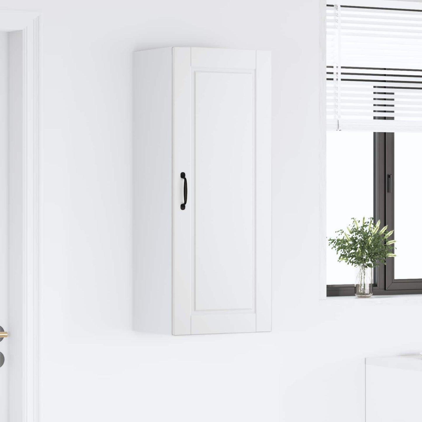 vidaXL Wall Cabinet PORTO White 40 x 31 x 100 cm Engineered Wood